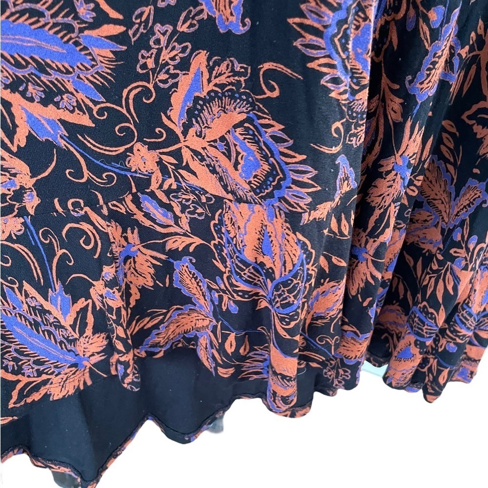 Free People Black and Purple Floral Tunic - Picture 7 of 10